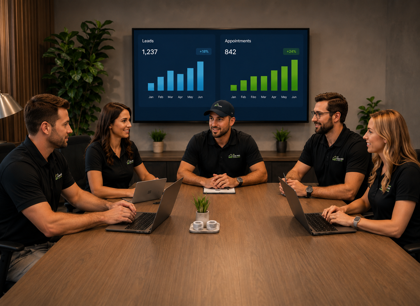 Marketing team meeting